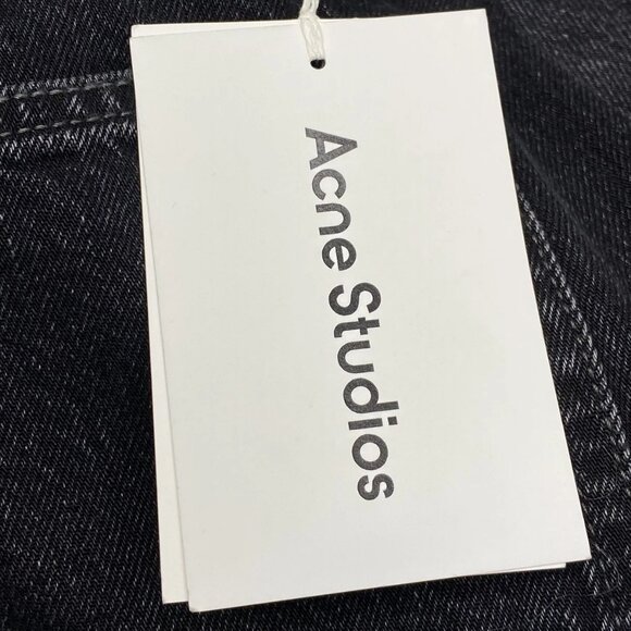 NEW ACNE STUDIOS Women’s Mece Vintage High Waist Tapered  Jeans Black Size 28x30 - Picture 2 of 11